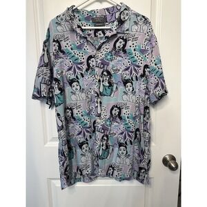 Primark Men's Relaxed Fit T-Shirt XL Purple Cartoon Print‎ Short Sleeves Novelty